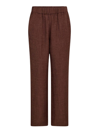 Pantaloni Charissa marroni da donna in poliestere riciclato
