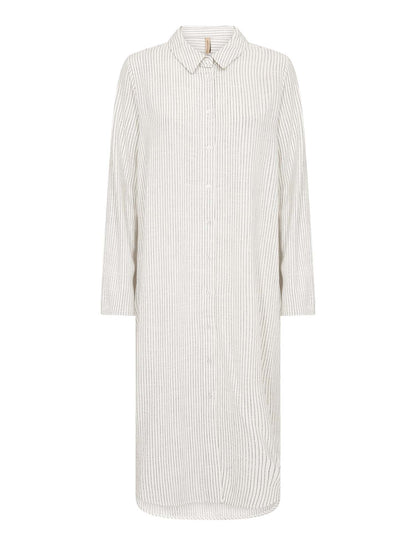Abito camicia midi a righe nero Soyaconcept da donna