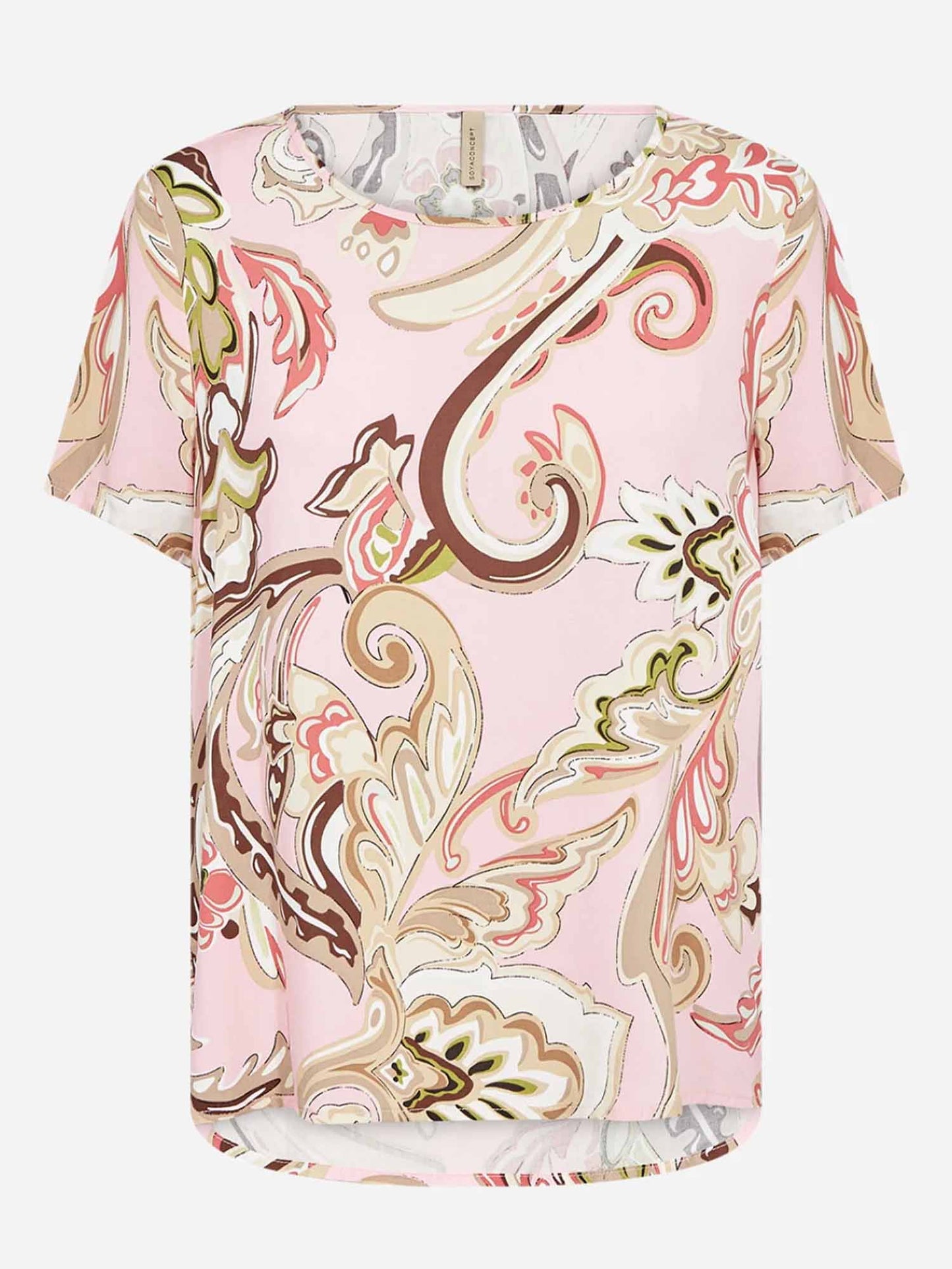 Blusa rosa multicolor a maniche corte da donna SoyaConcept