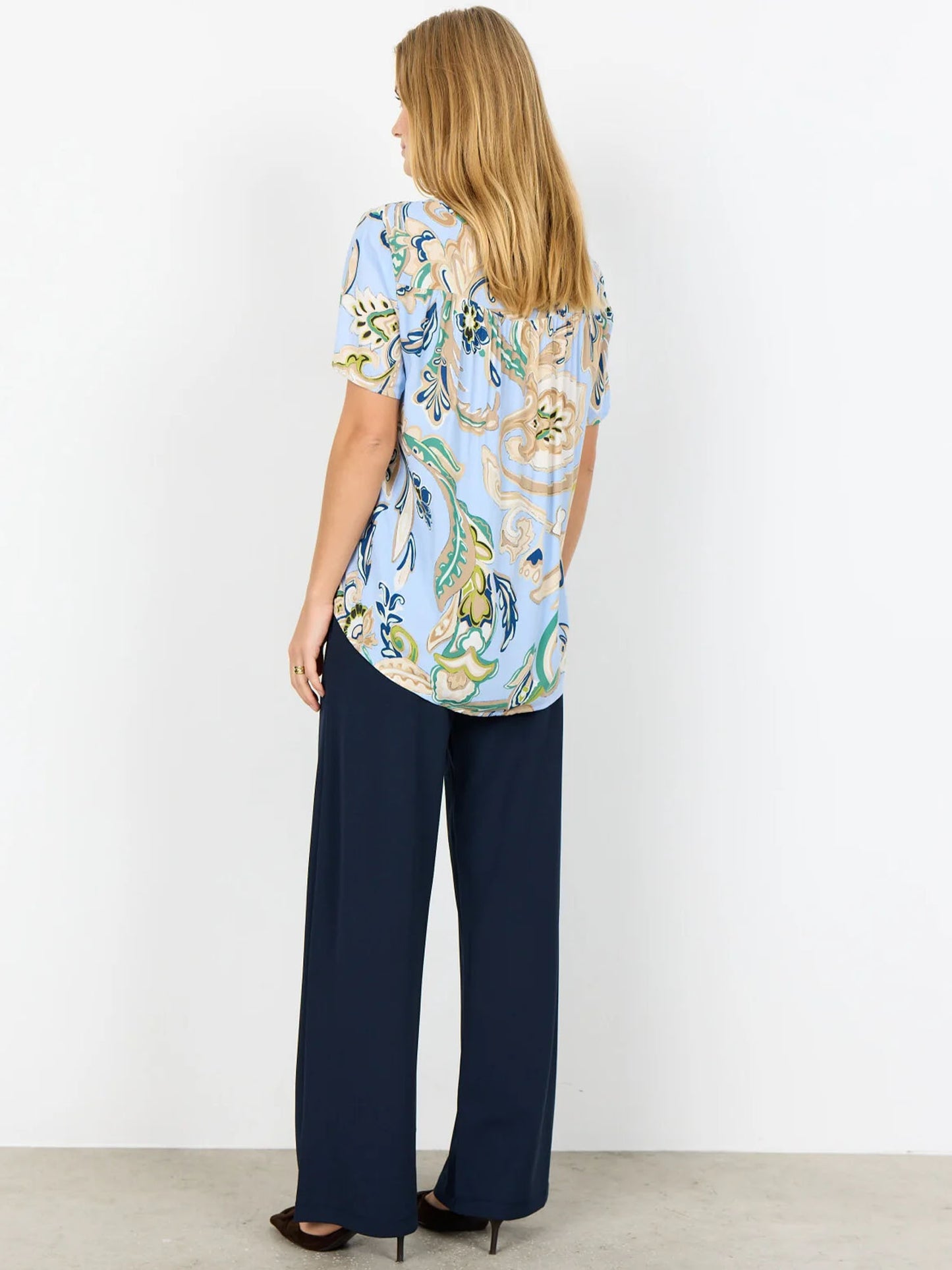 Blusa SoyaConcept donna multicolore a maniche corte in viscosa