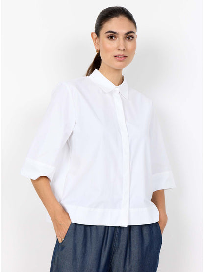 Camicia bianca Soya Concept con maniche ampie 3/4 da donna