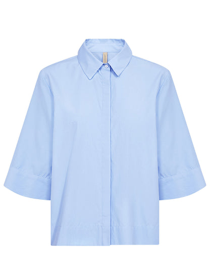 Camicia azzurra Soyaconcept a maniche 3/4 da donna
