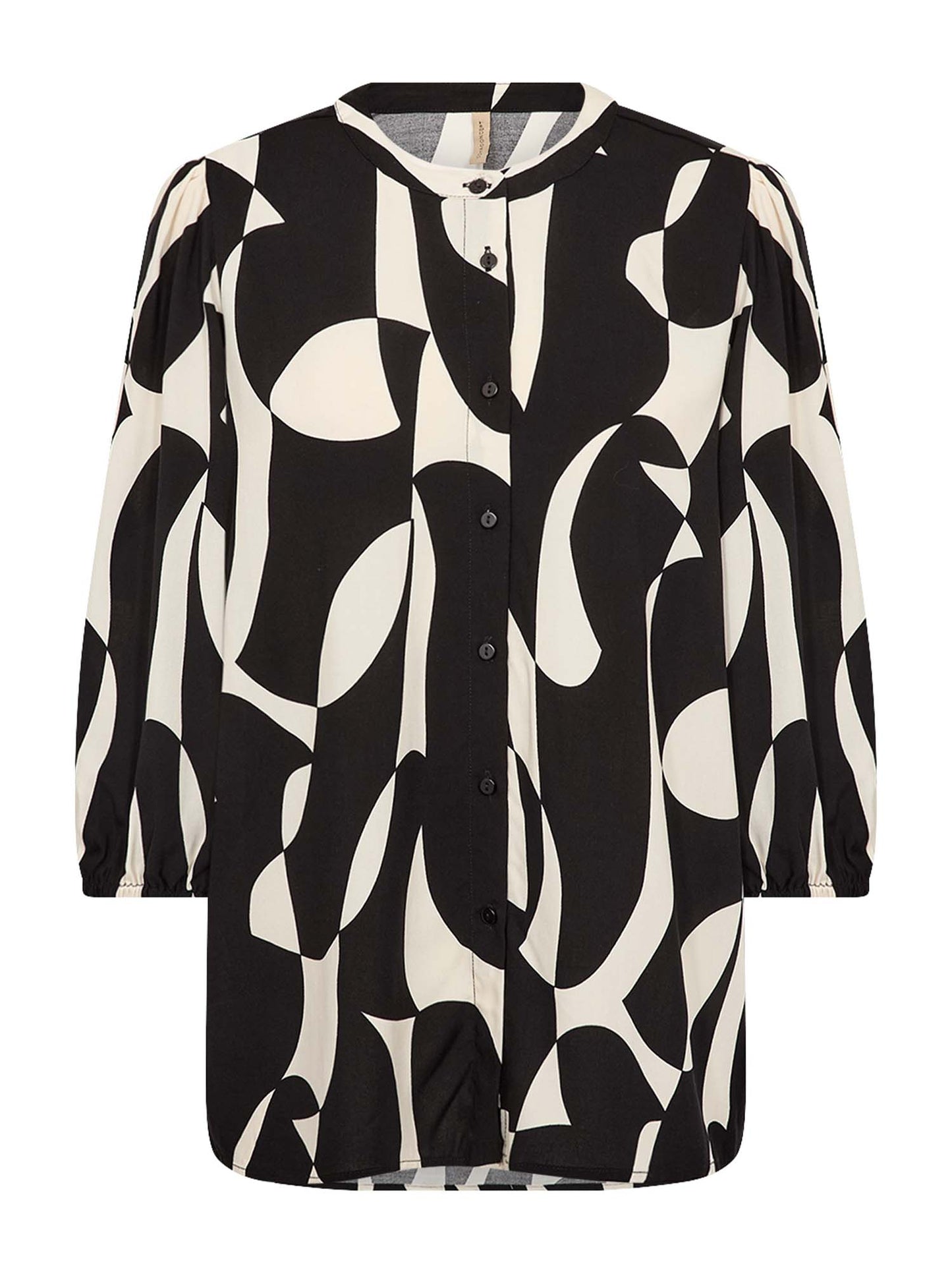 Blusa Soya Concept in viscosa nera con bottoni da donna
