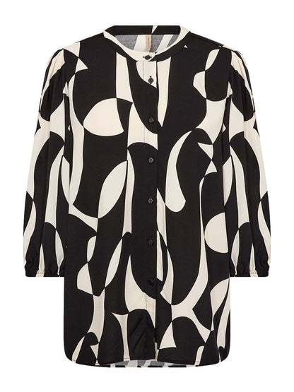 Blusa Soya Concept in viscosa nera con bottoni da donna