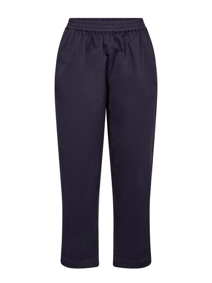 Pantaloni Rovena in cotone blu, comfort e stile casual da donna