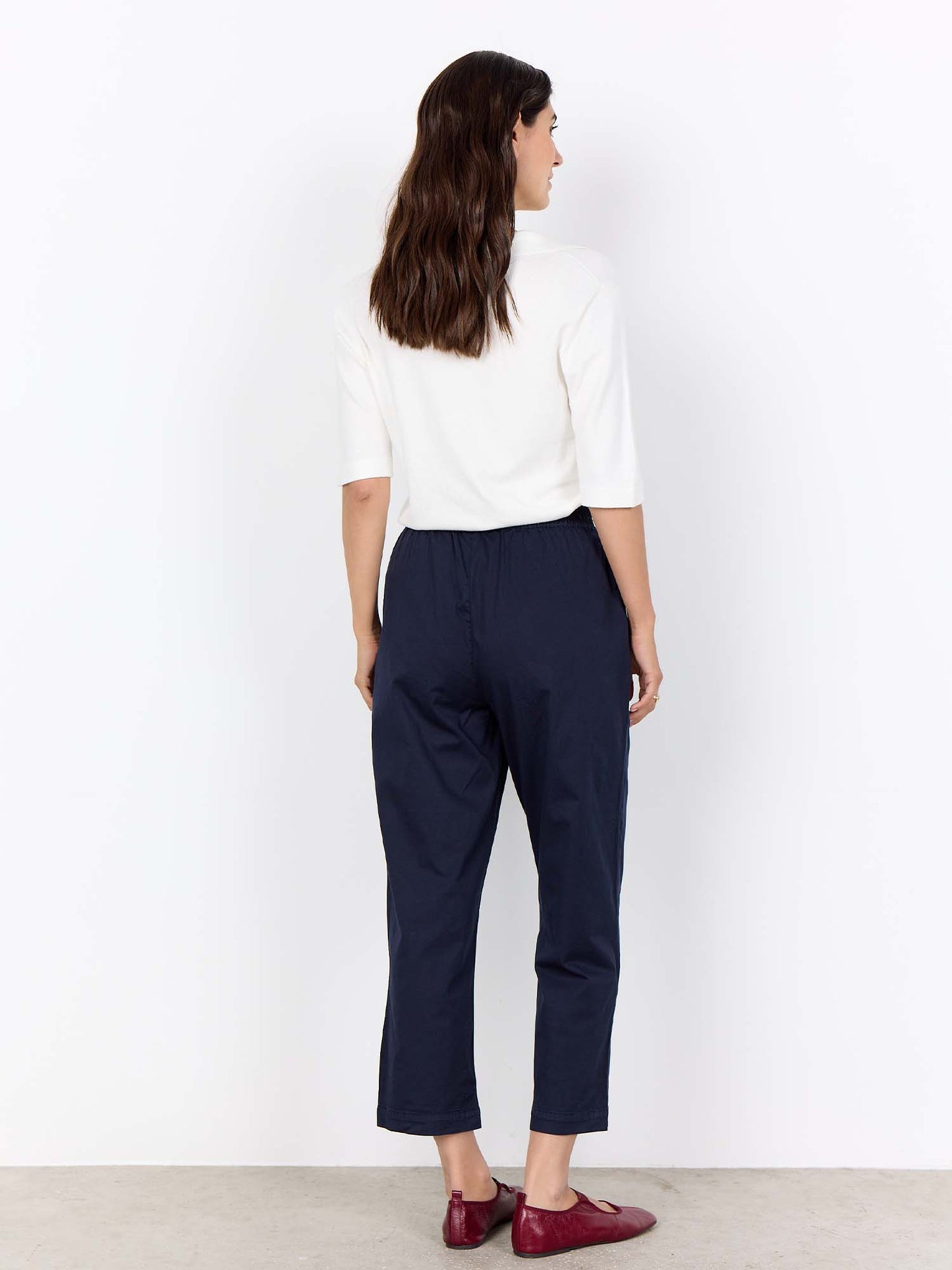 Pantaloni Rovena in cotone blu, comfort e stile casual da donna