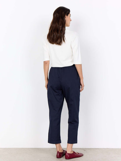 Pantaloni Rovena in cotone blu, comfort e stile casual da donna