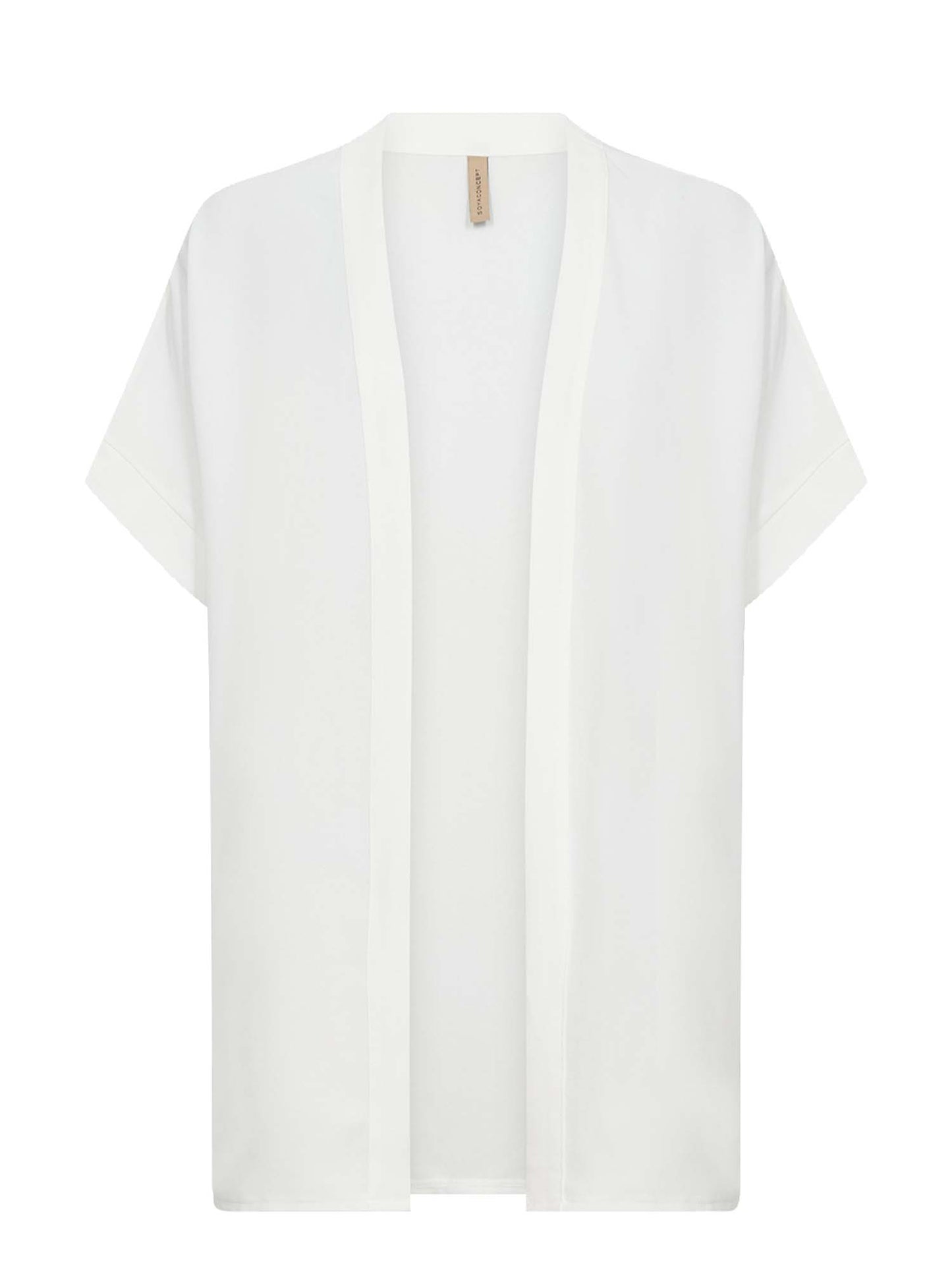 Cardigan bianco da donna Soyaconcept senza bottoni, leggero e versatile