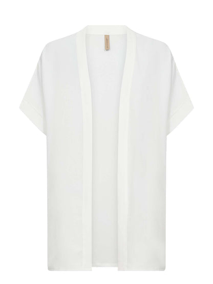 Cardigan bianco da donna Soyaconcept senza bottoni, leggero e versatile