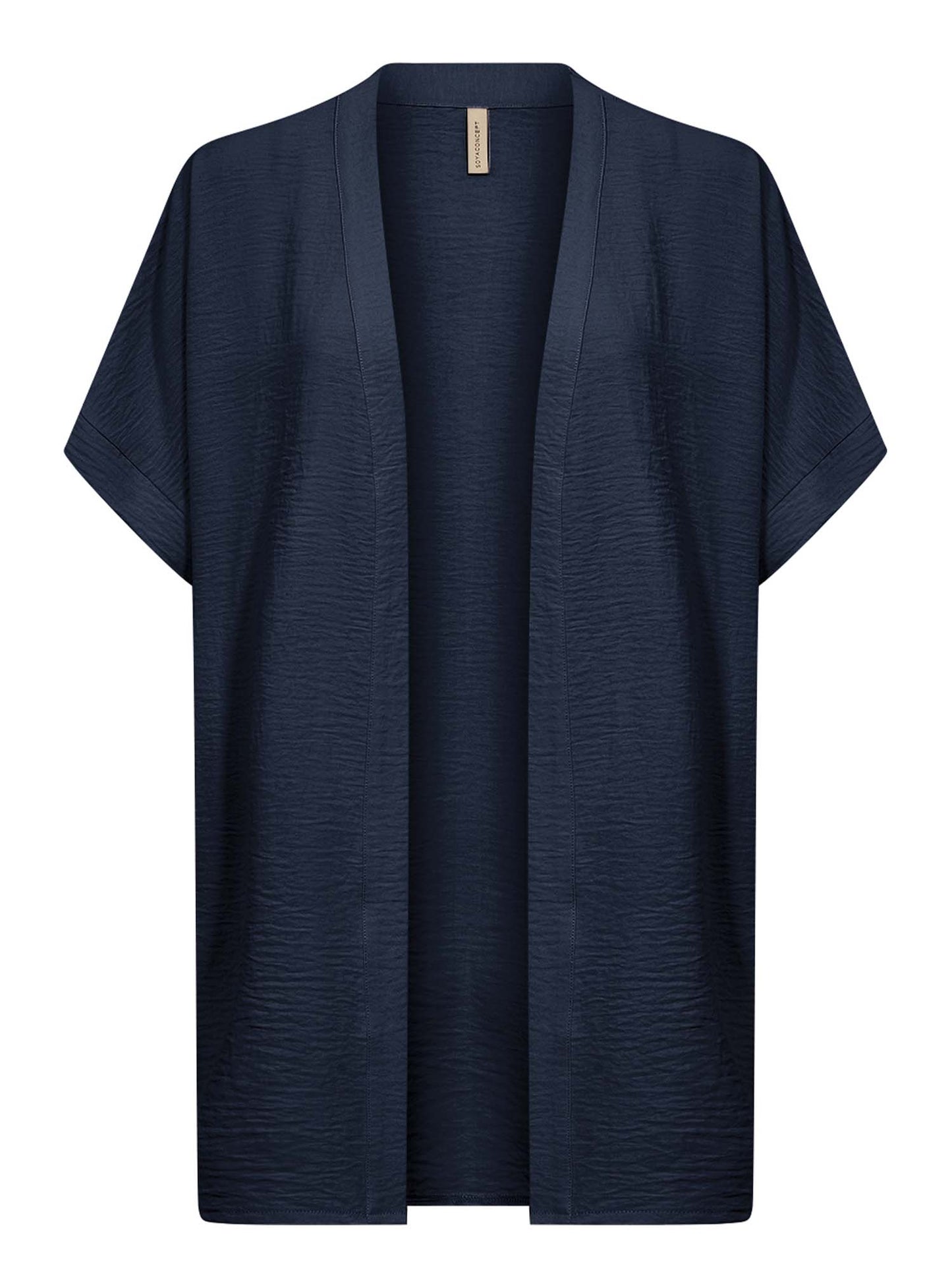 Cardigan blu Soya Concept da donna senza bottoni, perfetto per la primavera