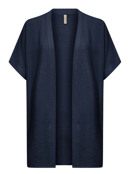Cardigan blu Soya Concept da donna senza bottoni, perfetto per la primavera