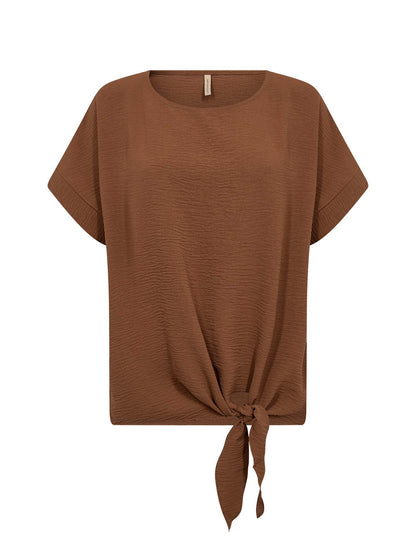 T-shirt donna Soyaconcept in morbido marrone toffee