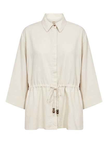 Camicia unisex Soyaconcept Saharia beige versatile e contemporanea