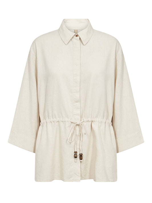 Camicia unisex Soyaconcept Saharia beige versatile e contemporanea