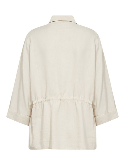 Camicia unisex Soyaconcept Saharia beige versatile e contemporanea