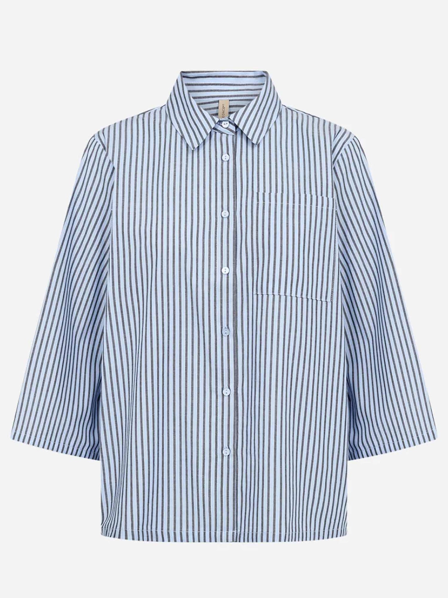 Camicia da donna azzurra Soyaconcept dal design versatile
