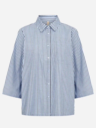 Camicia unisex azzurra Soyaconcept dal design versatile