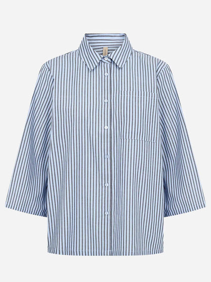 Camicia da donna azzurra Soyaconcept dal design versatile