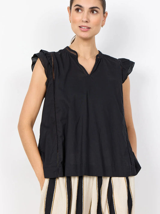 Canotta unisex adulto Soyaconcept in cotone nero