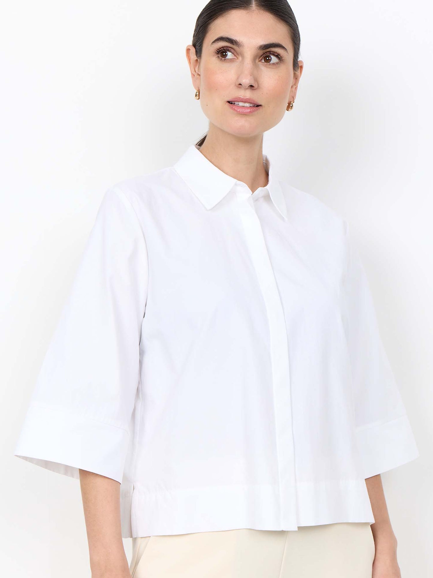 Soyaconcept Netti, camicia da donna bianca