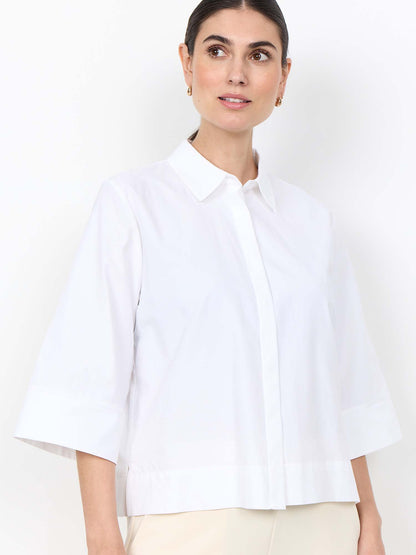 Soyaconcept Netti, camicia da donna bianca