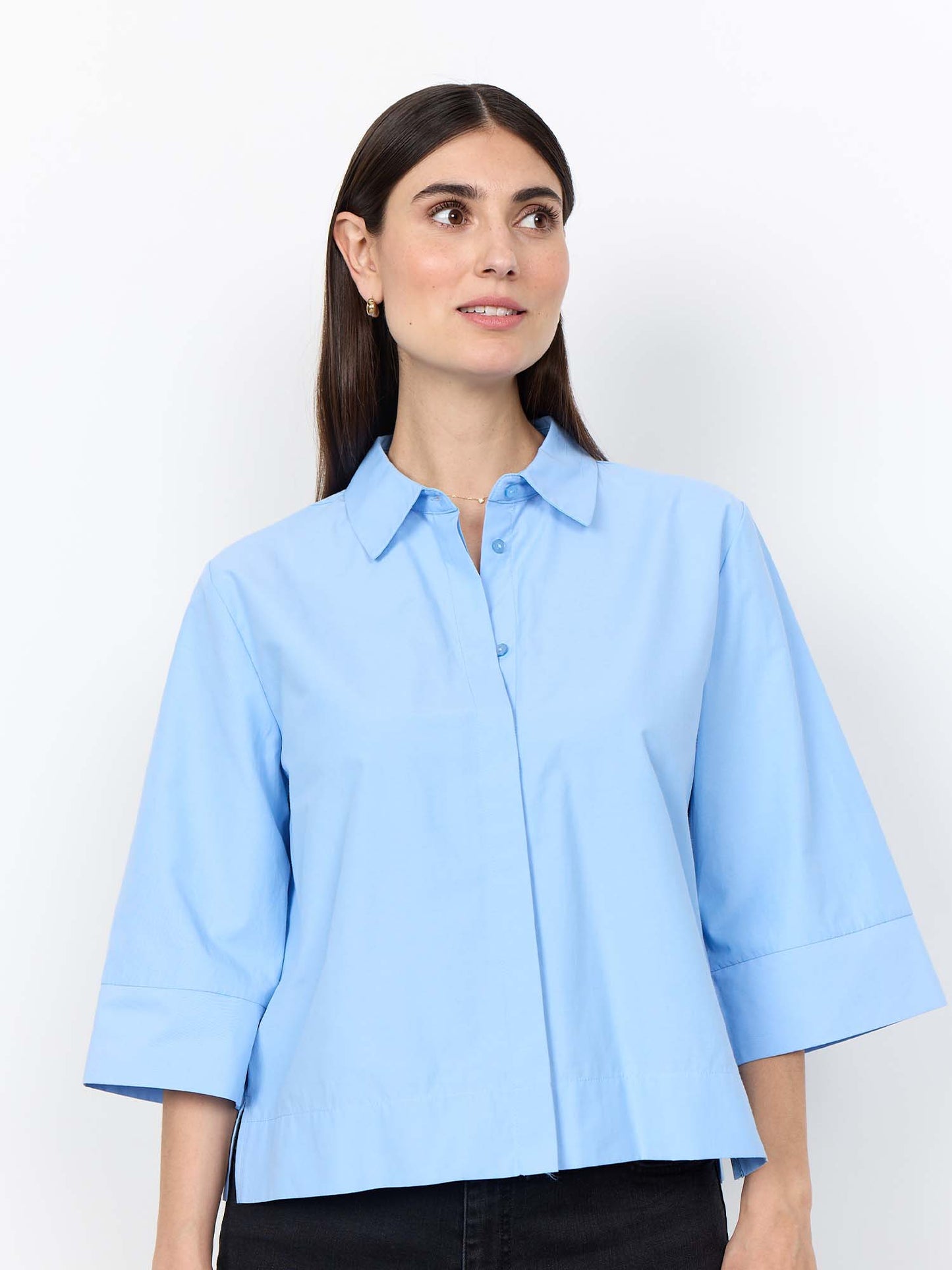 Soyaconcept Netti, camicia da donna azzurra