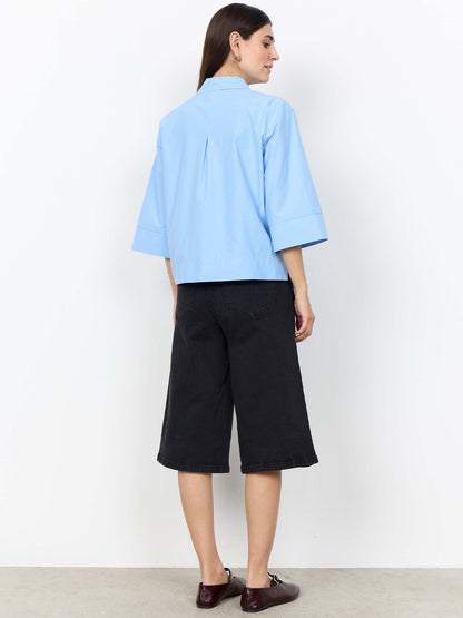 Soyaconcept Netti, camicia da donna azzurra