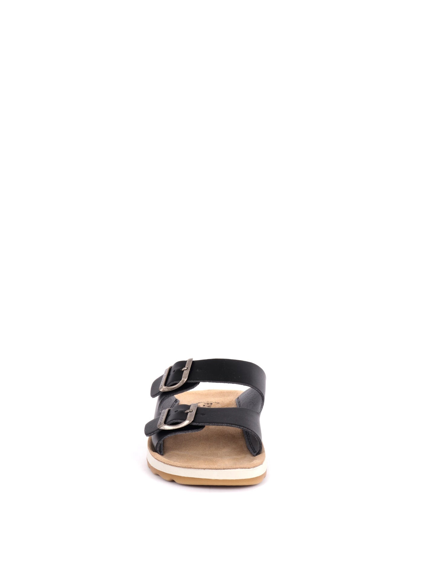 Sandali donna Fly Flot con doppia fascia nera e fibbia
