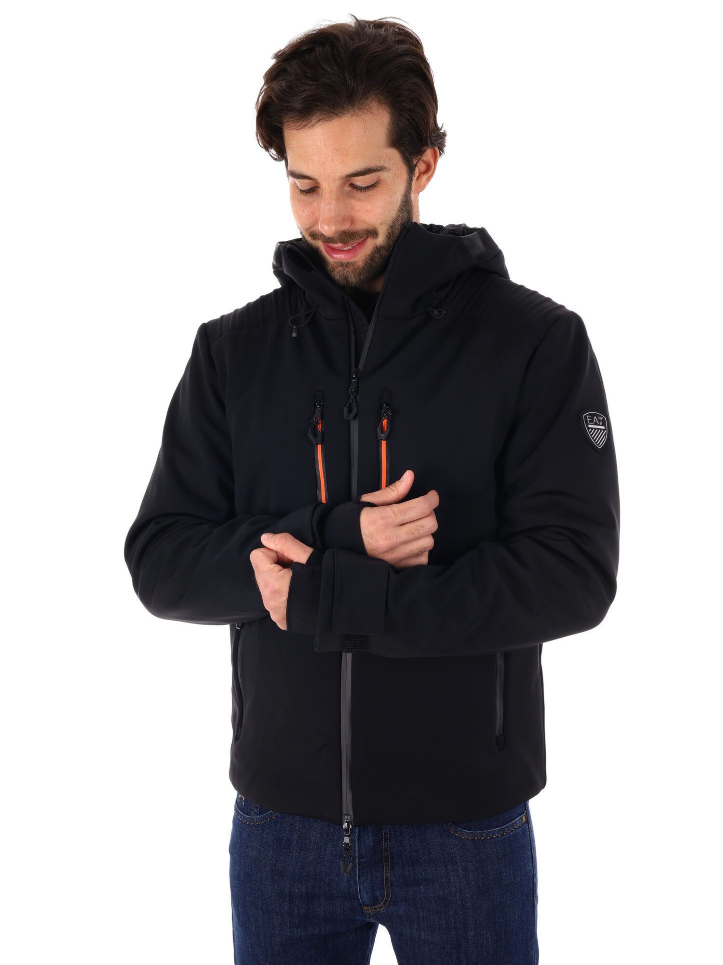 GIACCA DA SCI KITZBUHEL SOFTSHELL EA7 EMPORIO ARMANI DA UOMO NERO
