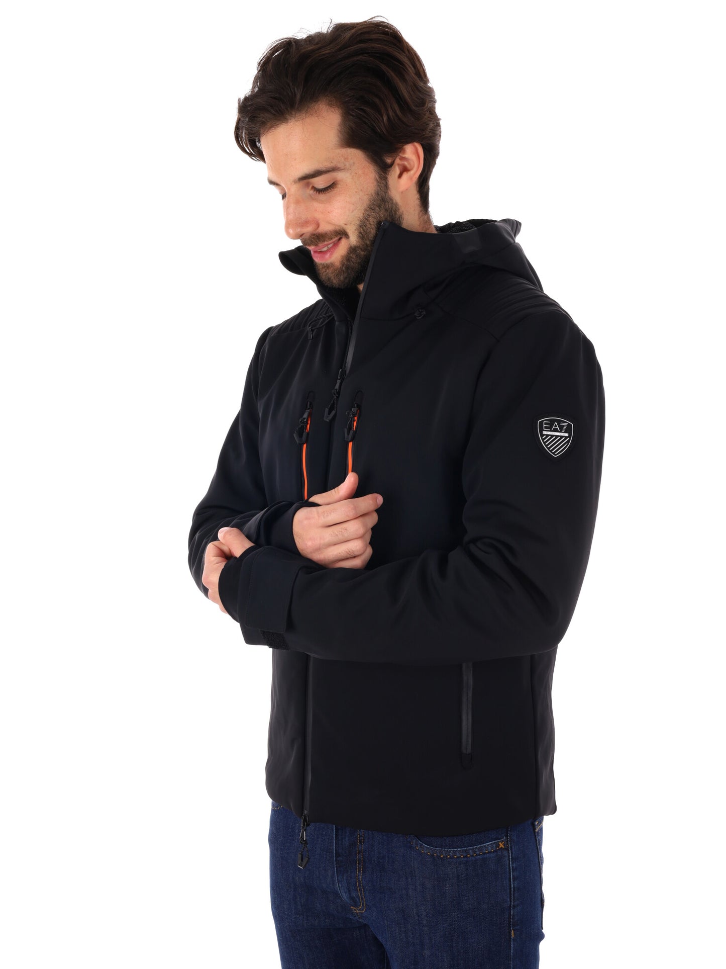 GIACCA DA SCI KITZBUHEL SOFTSHELL EA7 EMPORIO ARMANI DA UOMO NERO
