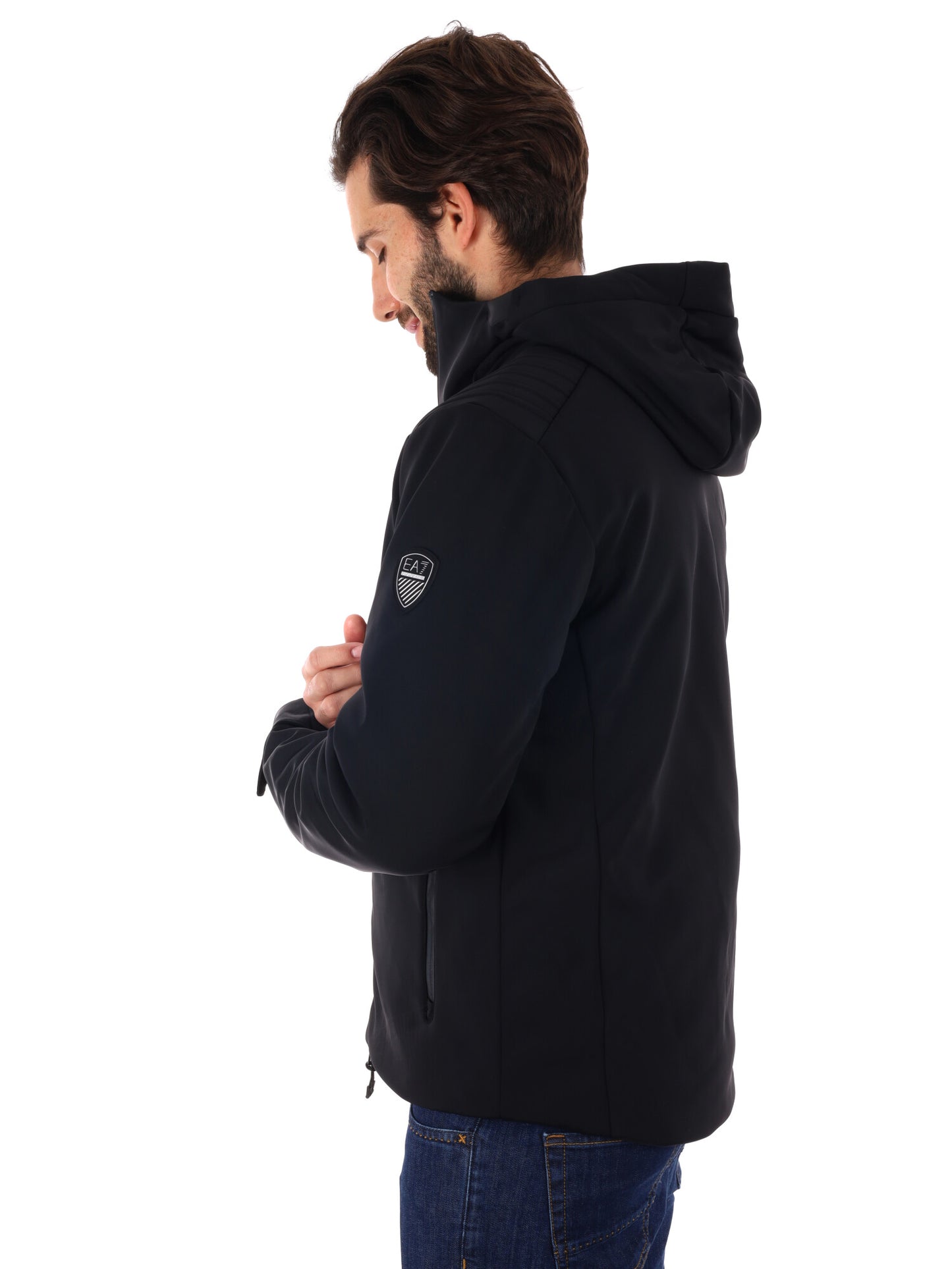GIACCA DA SCI KITZBUHEL SOFTSHELL EA7 EMPORIO ARMANI DA UOMO NERO