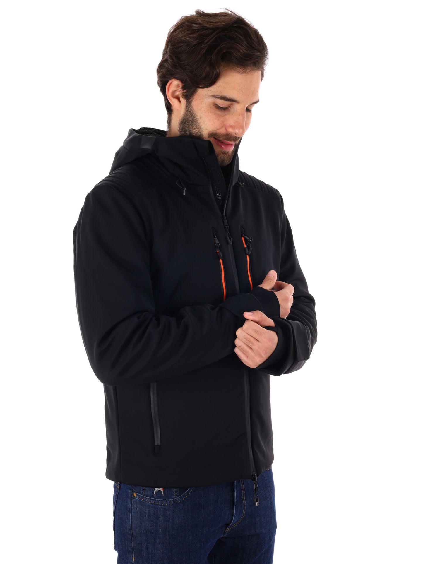 GIACCA DA SCI KITZBUHEL SOFTSHELL EA7 EMPORIO ARMANI DA UOMO NERO