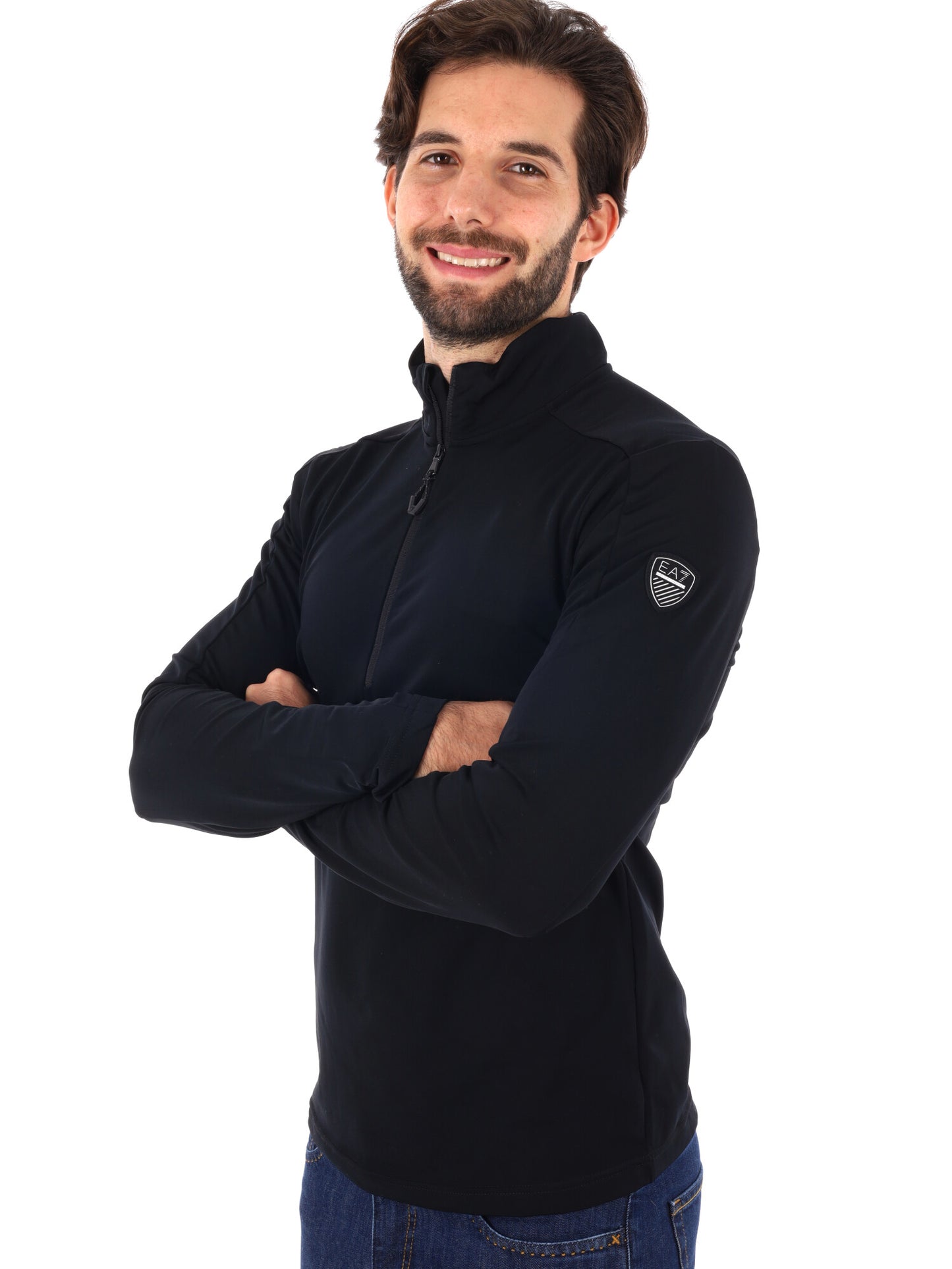 PILE KITZBUHEL POWERSTRETCH  EA7 EMPORIO ARMANI DA UOMO NERO