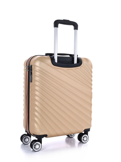 Valigia rigida piccola Nazareno Gabrielli colore beige champagne