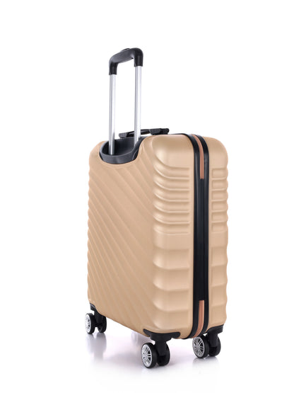 Valigia rigida piccola Nazareno Gabrielli colore beige champagne