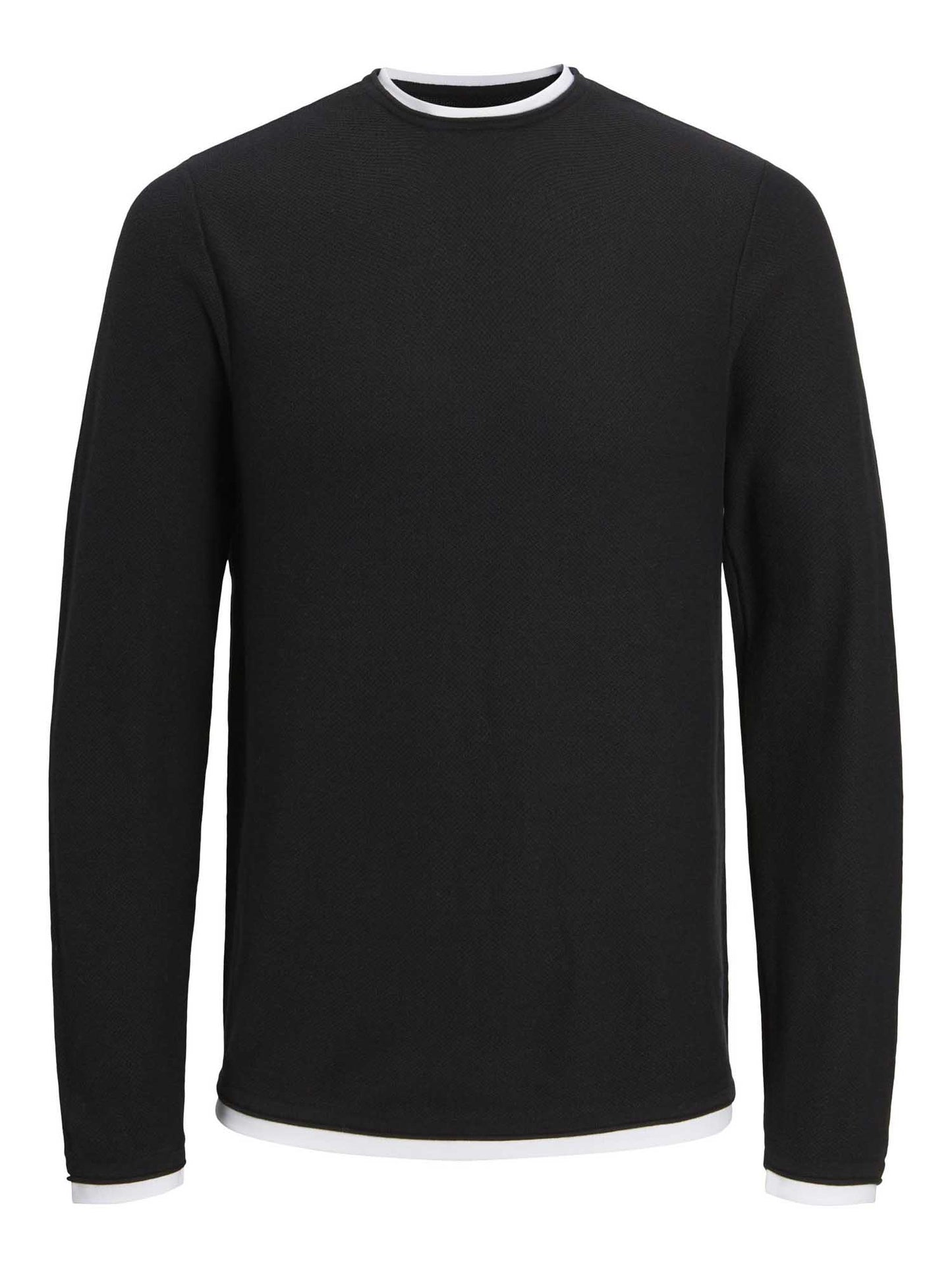MAGLIA GIROCOLLO TWINN JACK&JONES DA UOMO NERO