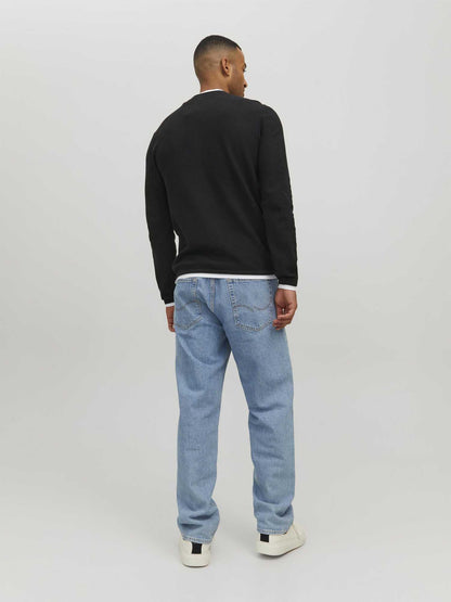 MAGLIA GIROCOLLO TWINN JACK&JONES DA UOMO NERO