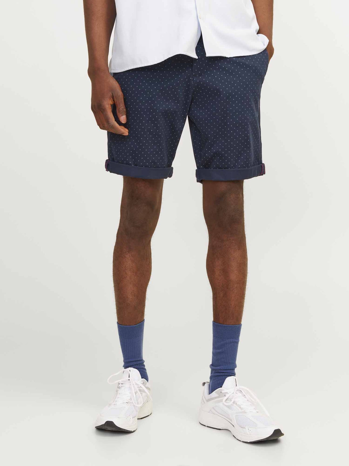 Bermuda chino regular fit Jack&Jones Bowie blu da uomo
