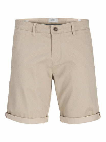 Shorts da uomo Jack&Jones Bowie beige per la primavera-estate