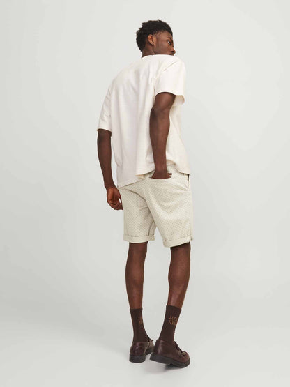 Shorts da uomo Jack&Jones Bowie beige per la primavera-estate