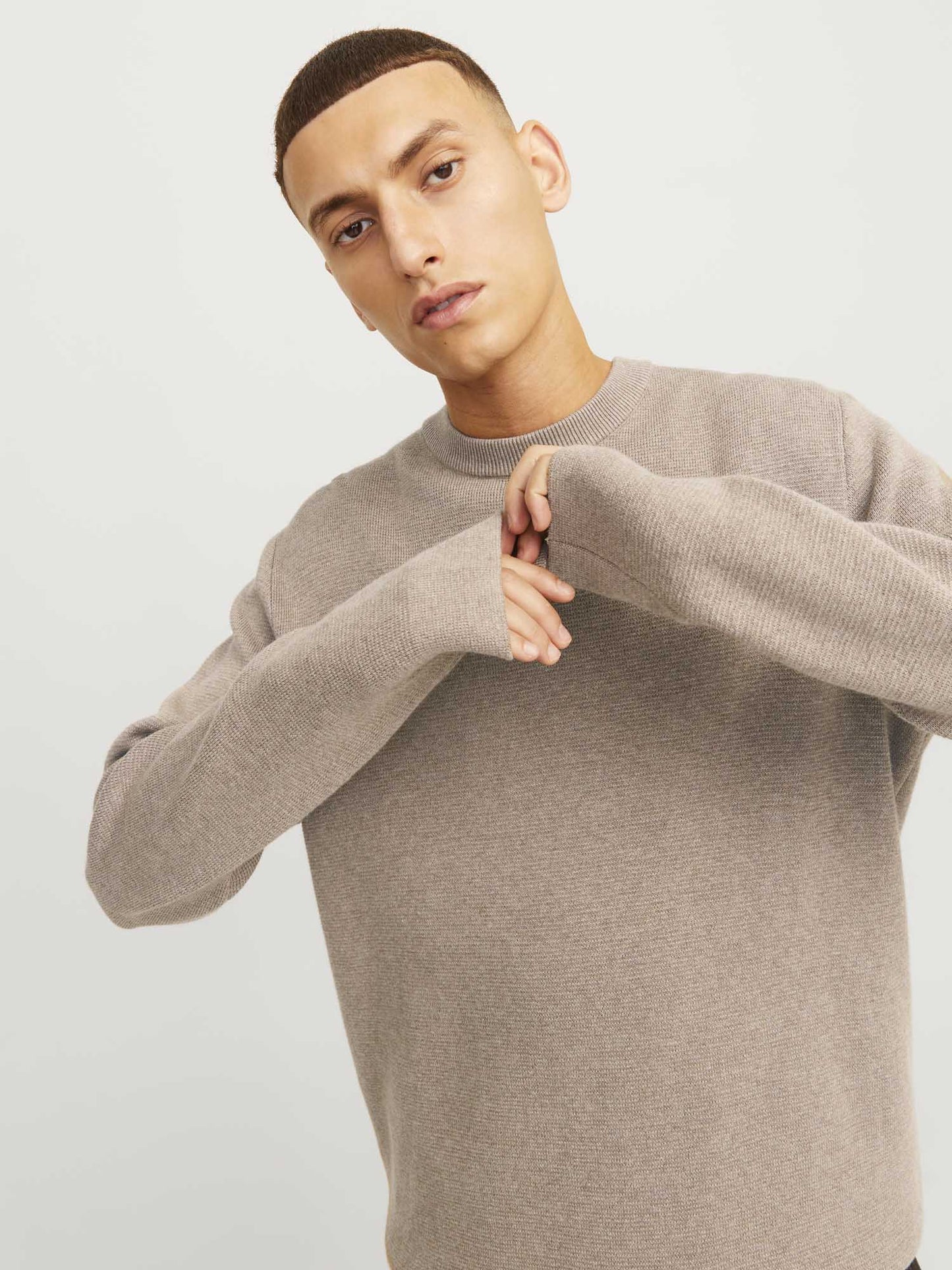 PULLOVER MILANO JACK&JONES DA UOMO BEIGE