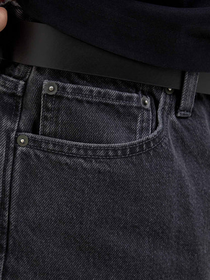 Bermuda Alex baggy fit in denim nero da uomo Jack&Jones