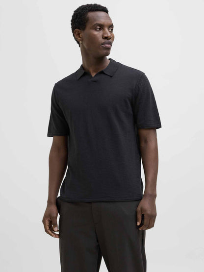 Jack&Jones Kane, polo casual da uomo in cotone nero