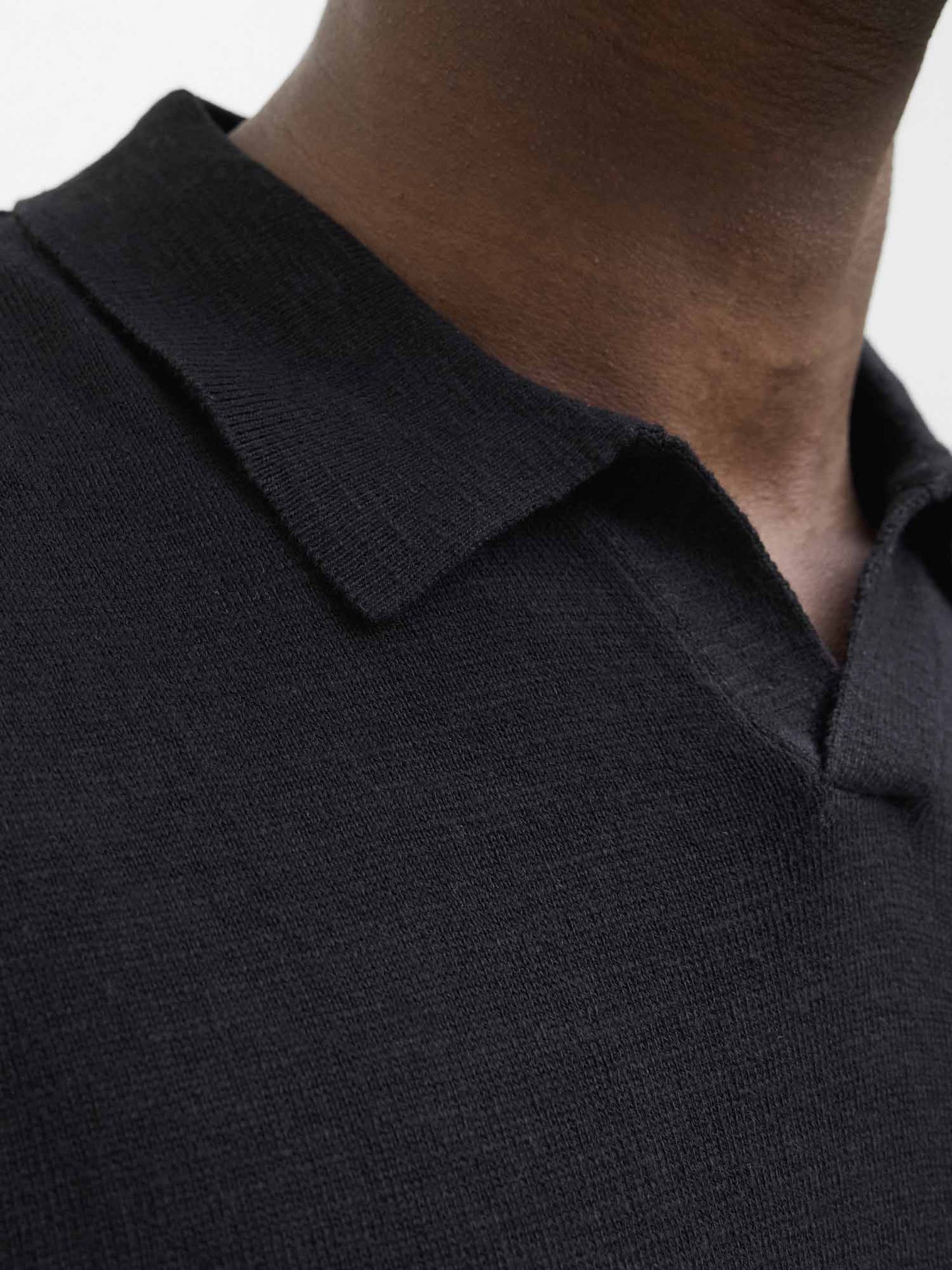 Jack&Jones Kane, polo casual da uomo in cotone nero