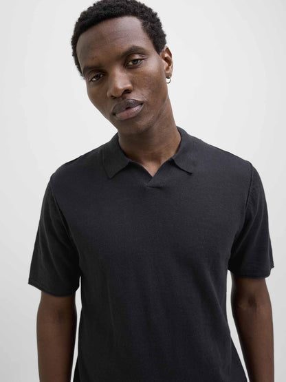 Jack&Jones Kane, polo casual da uomo in cotone nero
