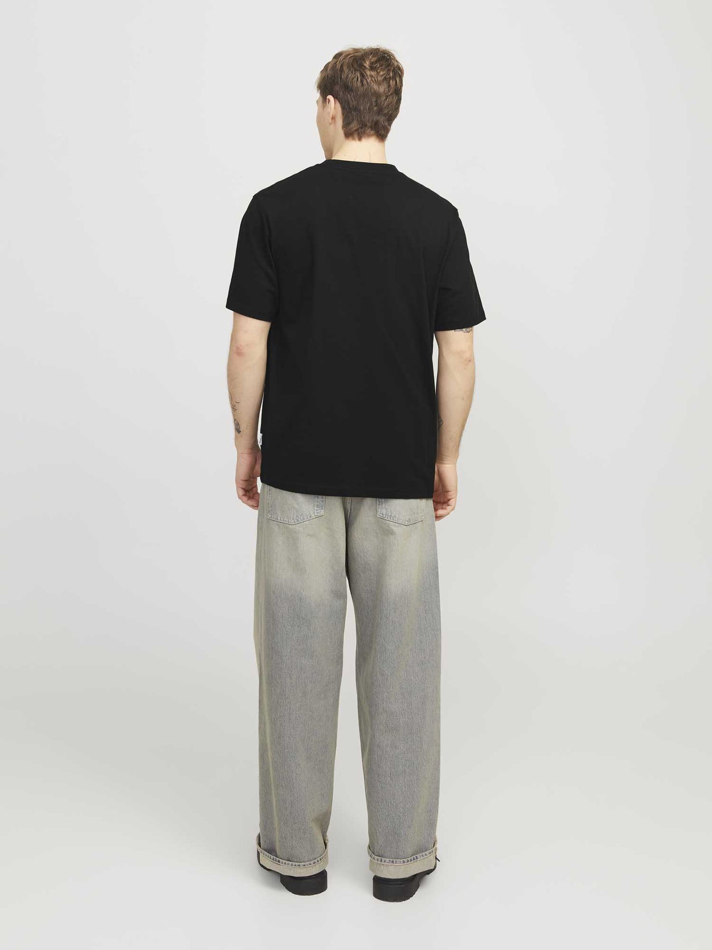 T-SHIRT BOSTON JACK&JONES UOMO NERO