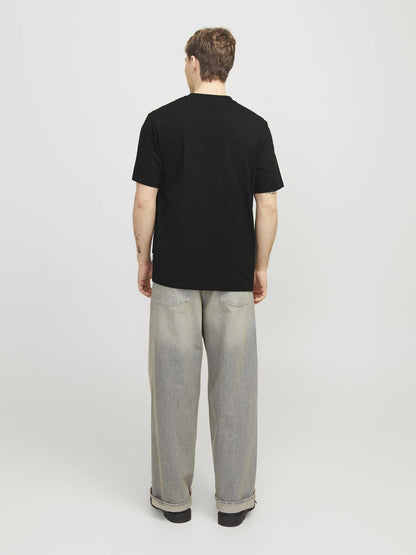 T-SHIRT BOSTON JACK&JONES UOMO NERO