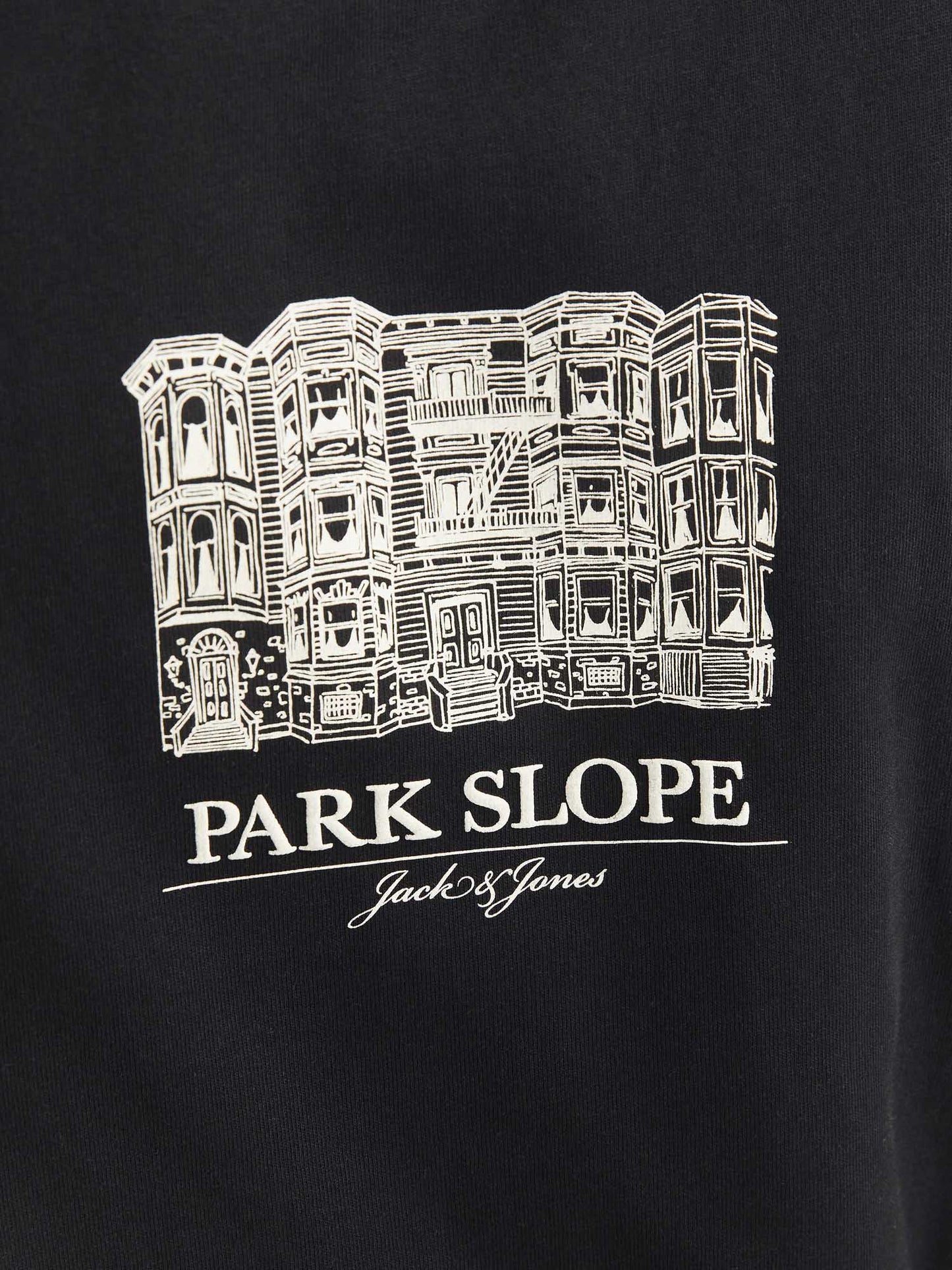 T-SHIRT BOSTON JACK&JONES UOMO NERO