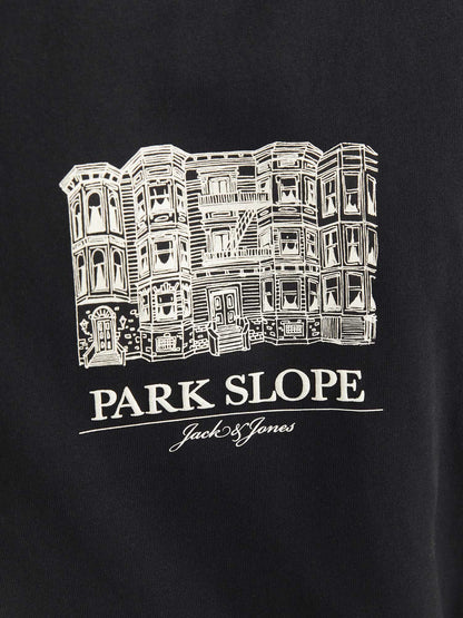 T-SHIRT BOSTON JACK&JONES UOMO NERO