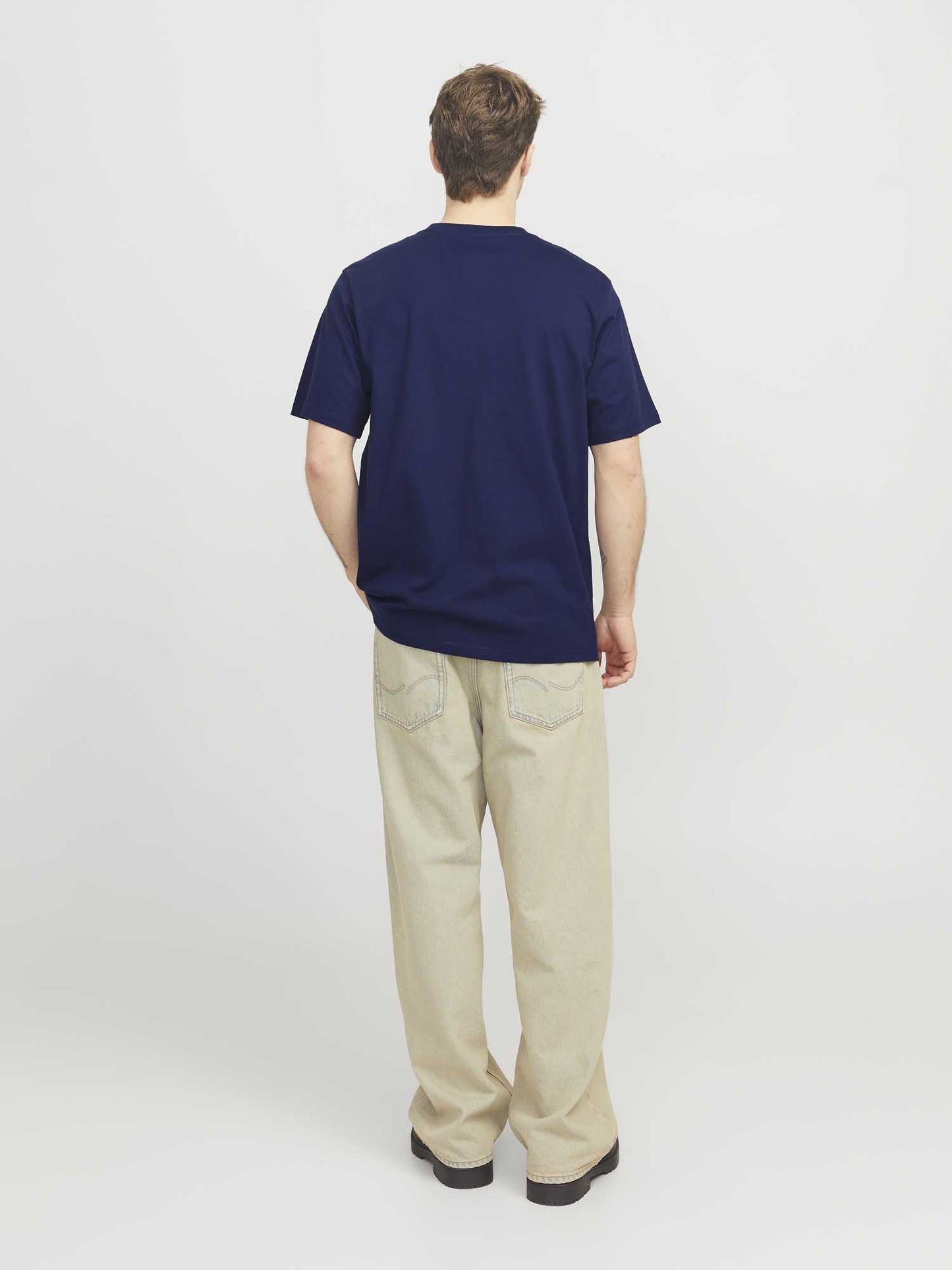 T-SHIRT BOSTON JACK&JONES UOMO BLU